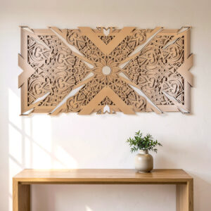 Geometric Radiance 3D multi-layered wooden mandala wall art